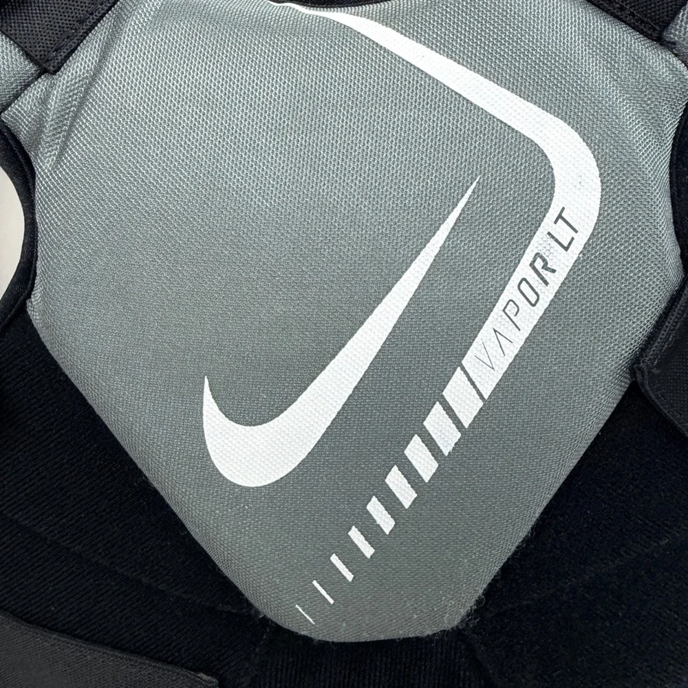 Nike Vapor LT Youth Small Lacrosse Shoulder‎ Pads Gray Blue NOCSAE Certified